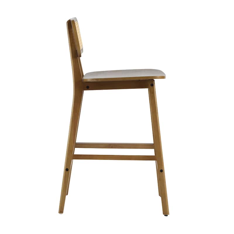 Wood Barstool Side Chair Set of 2