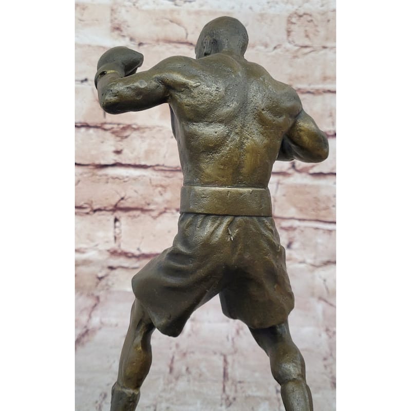 Mike Tyson Boxing Champ Boxer Bronze Sculpture Marble Base Statue Figurine Sale