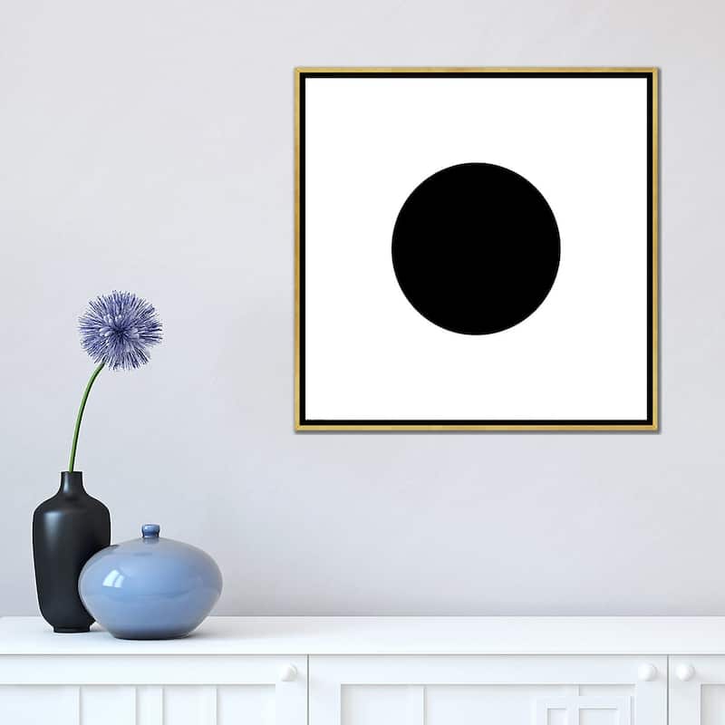 iCanvas "Black Circle" by Art Mirano Framed Canvas Print