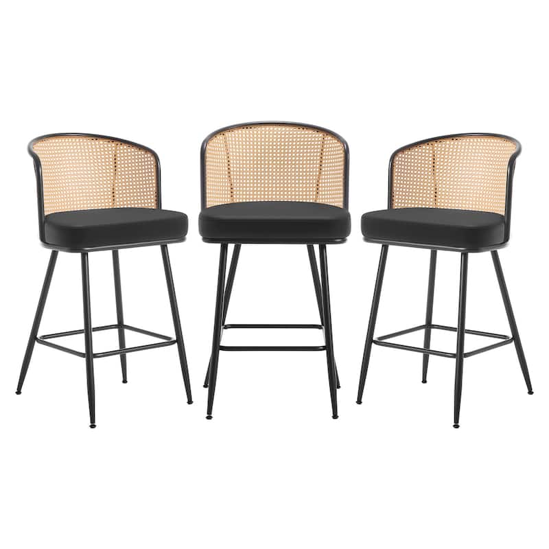 26"/29" Rattan Upholstered Bar Stool /Counter Stools Set of 2/3/4