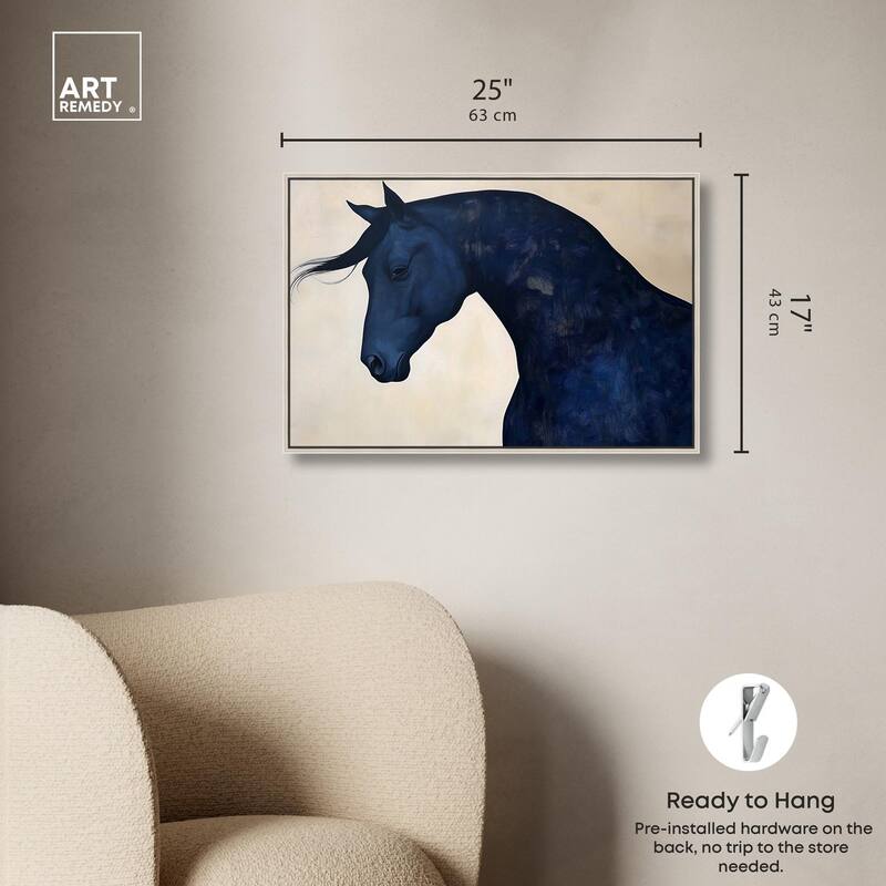Blue Horse I Canvas by Art Remedy