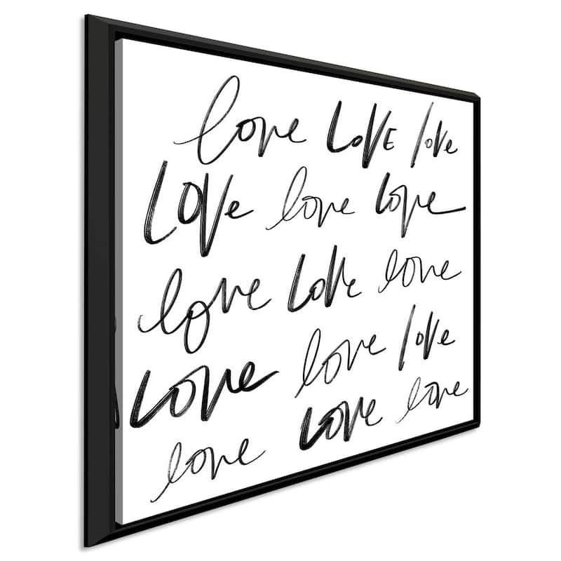 "Love, Love, Love" Print on Floating Canvas