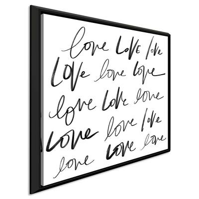 "Love, Love, Love" Print on Floating Canvas