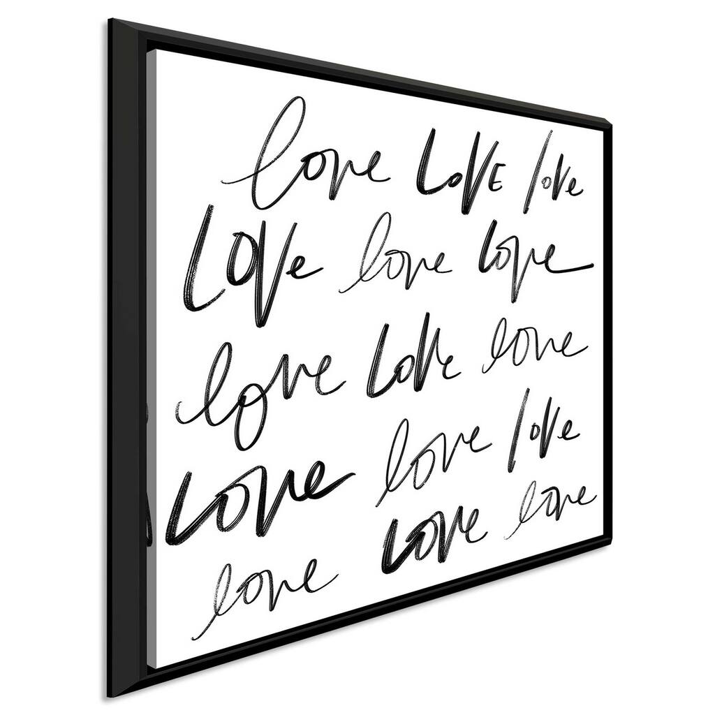 "Love, Love, Love" Print on Floating Canvas