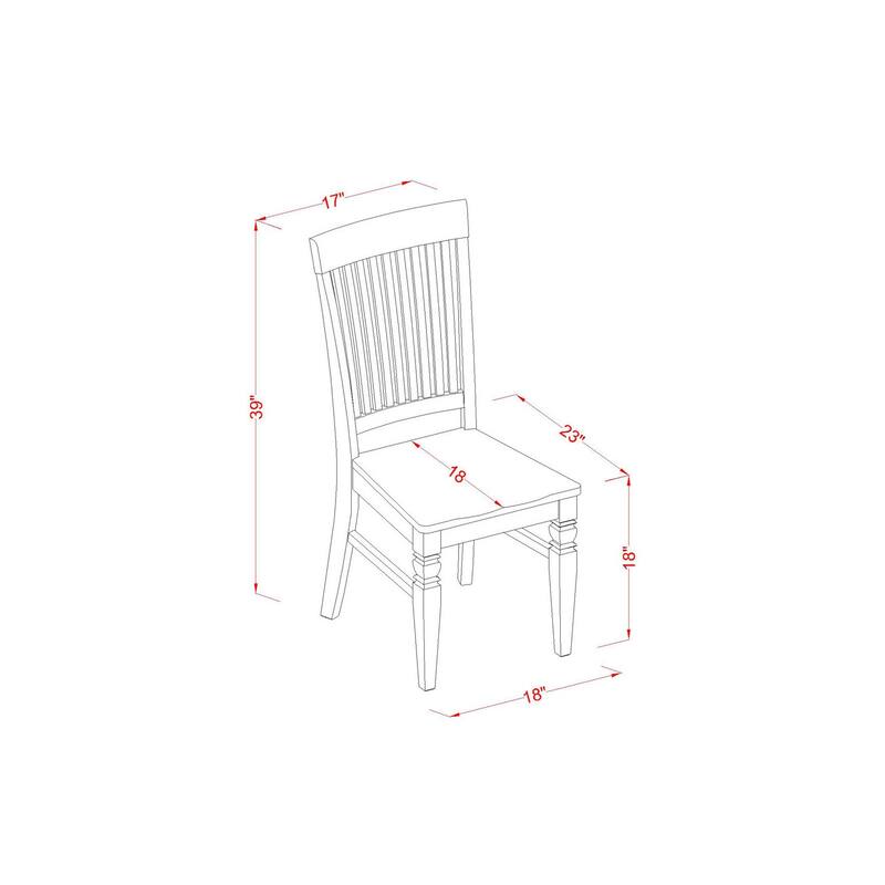 HomeStock 5-Pc Linen White Finish Solid Wood Top - Round Dining Room Set - Seats 4