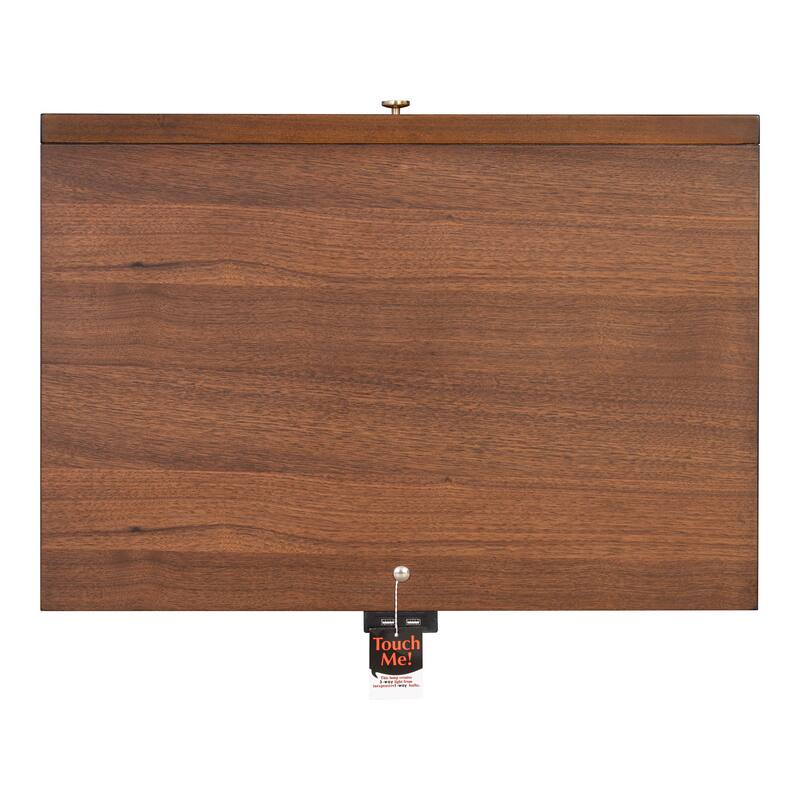 Furniture of America Forma Mid-Century Modern 3-Piece Walnut Solid Wood Storage Platform Bedroom Set