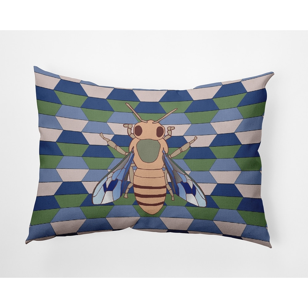 Bee and Comb Indoor/Outdoor Throw Pillow