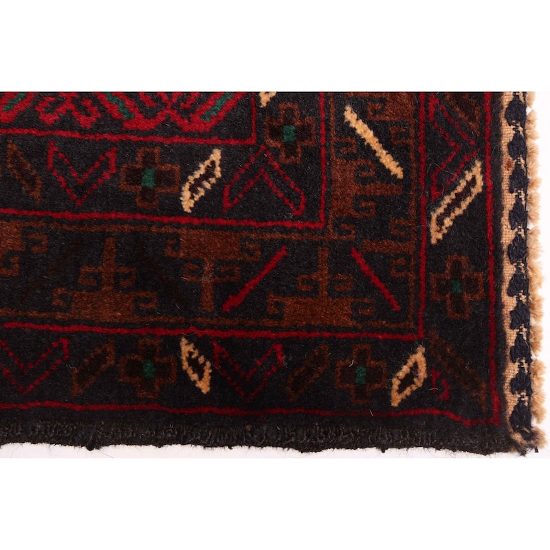 ECARPETGALLERY Hand-knotted Teimani Dark Navy Wool Rug - 3'8 x 6'6