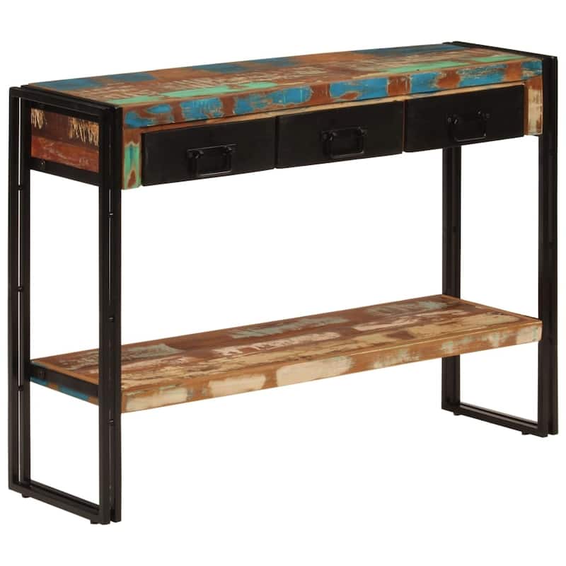 vidaXL Console Table 43.3"x11.8"x29.9" Solid Wood Mango