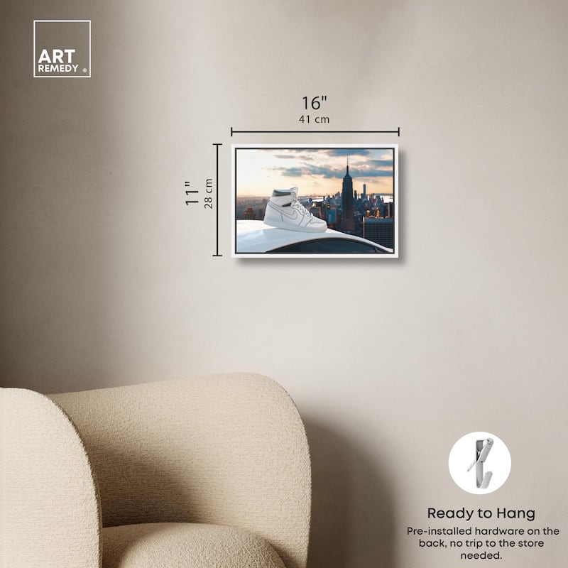 City Car and Sneakers Canvas by Art Remedy