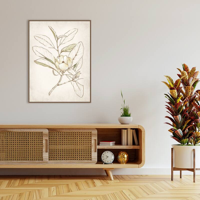 Botanical No. 1 by Alex Black Framed Canvas Wall Art Print