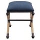 preview thumbnail 3 of 2, Uttermost Firth Small Navy Fabric Bench