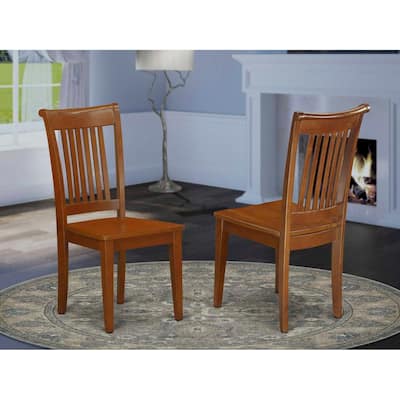 Dining Chairs with Solid Wood Seat and Slatted Back Design - Durable Farmhouse Seating, Set of 4 - 17