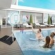 preview thumbnail 10 of 8, 3.1ft-4.7 ft Height Adjustable Portable Basketball Hoop for Pools - 35''L x 24''W x 6''H
