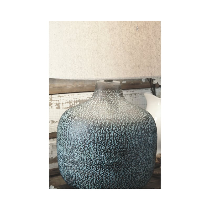 Malthace 24 Inch Metal Table Lamp - Patina