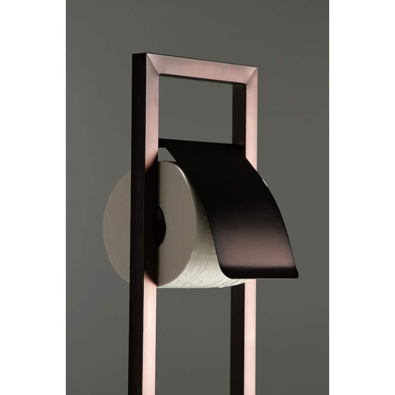 Kingston Brass Edenscape Freestanding Toilet Paper Holder with Brush and Holder
