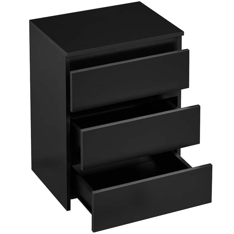 Yaheetech 3-Drawer Vertical Nightstand Sofa Side Table for Bedroom, Living Room