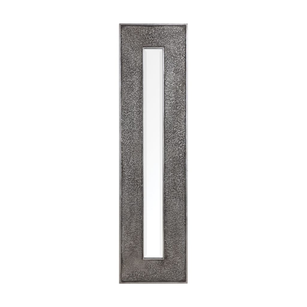 Uttermost Bannon 73" x 19" Contemporary Slim Decorative Wall Mirror - Silver Leaf