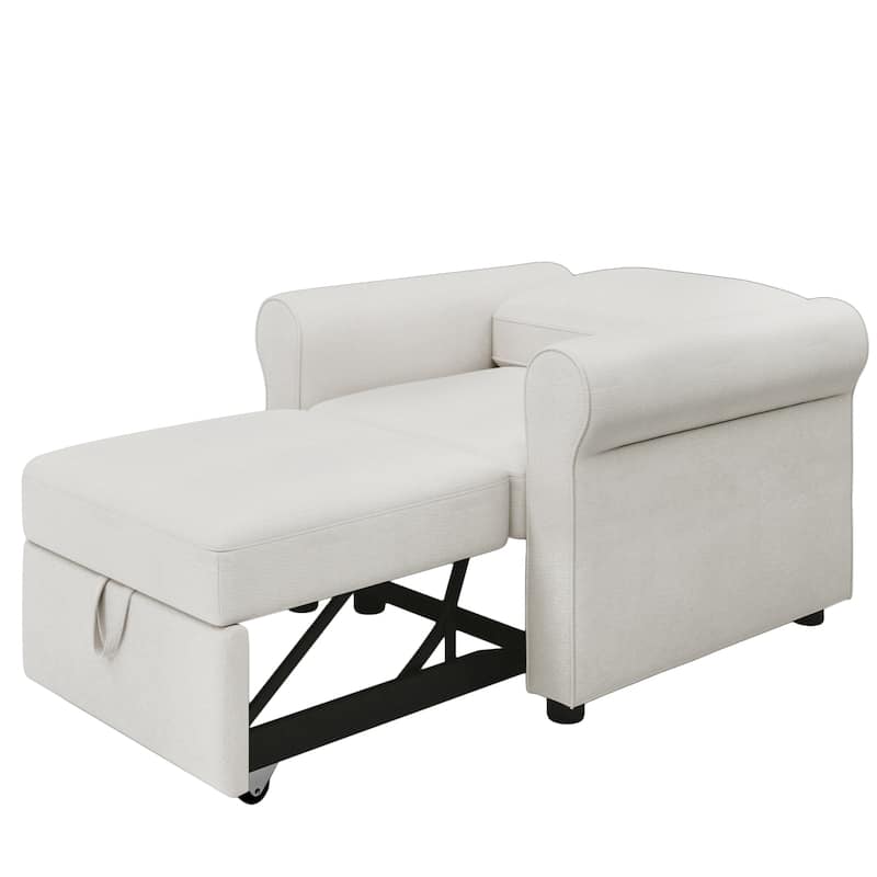 Roomfitters 3-in-1 Convertible Sofa Bed Chair with Adjustable Backrest, Sleeper Lounger and Single Bed, Modern Design