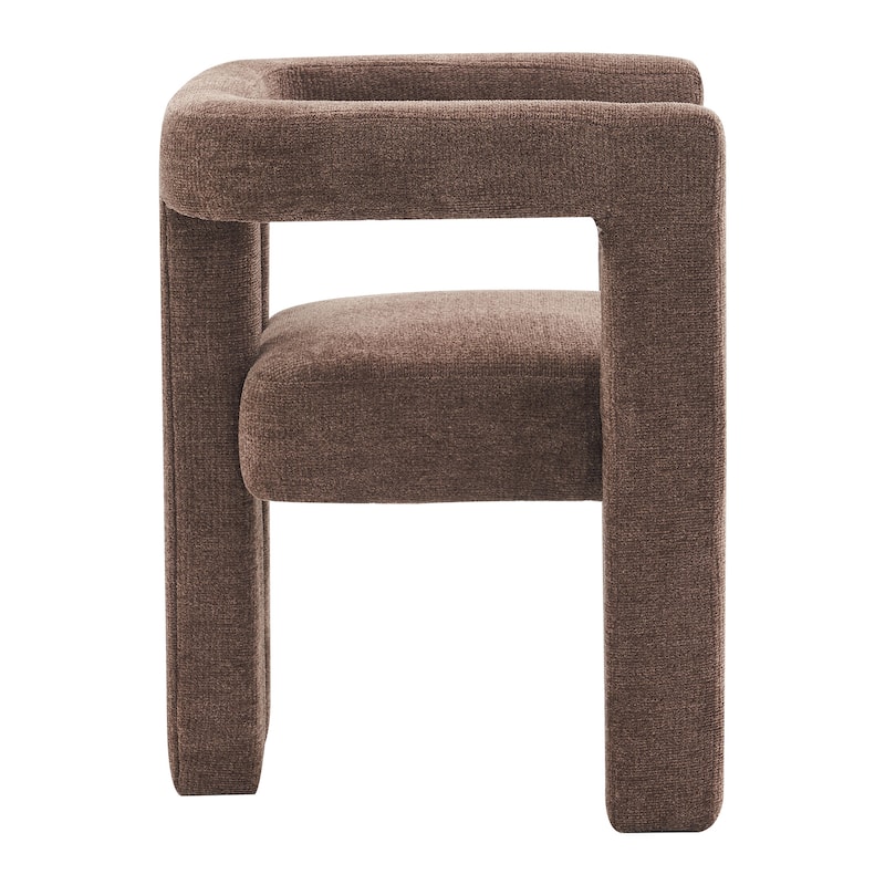 Set of 1 Chic design Barrel shaped Fabric Upholstered Accent Armchair