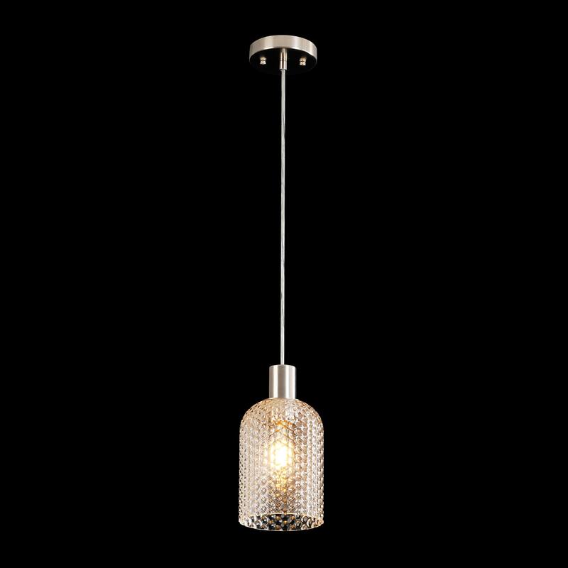 1/3-Light Modern Glam Bell-Shaped Adjustable Island Pendant Light with Clear/Blue/Amber Textured Glass