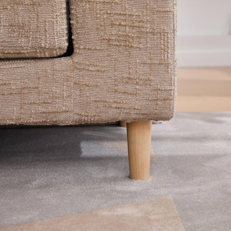Modern fabric bedside bench with armrests