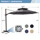 preview thumbnail 29 of 38, Crestlive Products 11.5 Ft. Offset Cantilever Hanging Patio Umbrella with Base