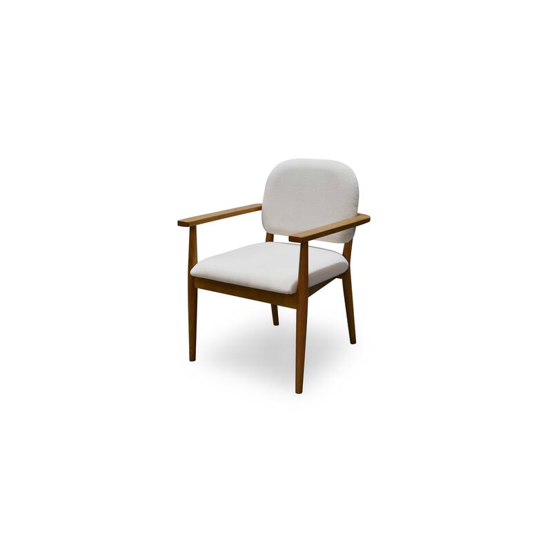 NADAAL STUDIOS Nayara Dining Chair, Continuous Frame Top Grain Full Aniline Leather with Rubberwood Legs, Brown