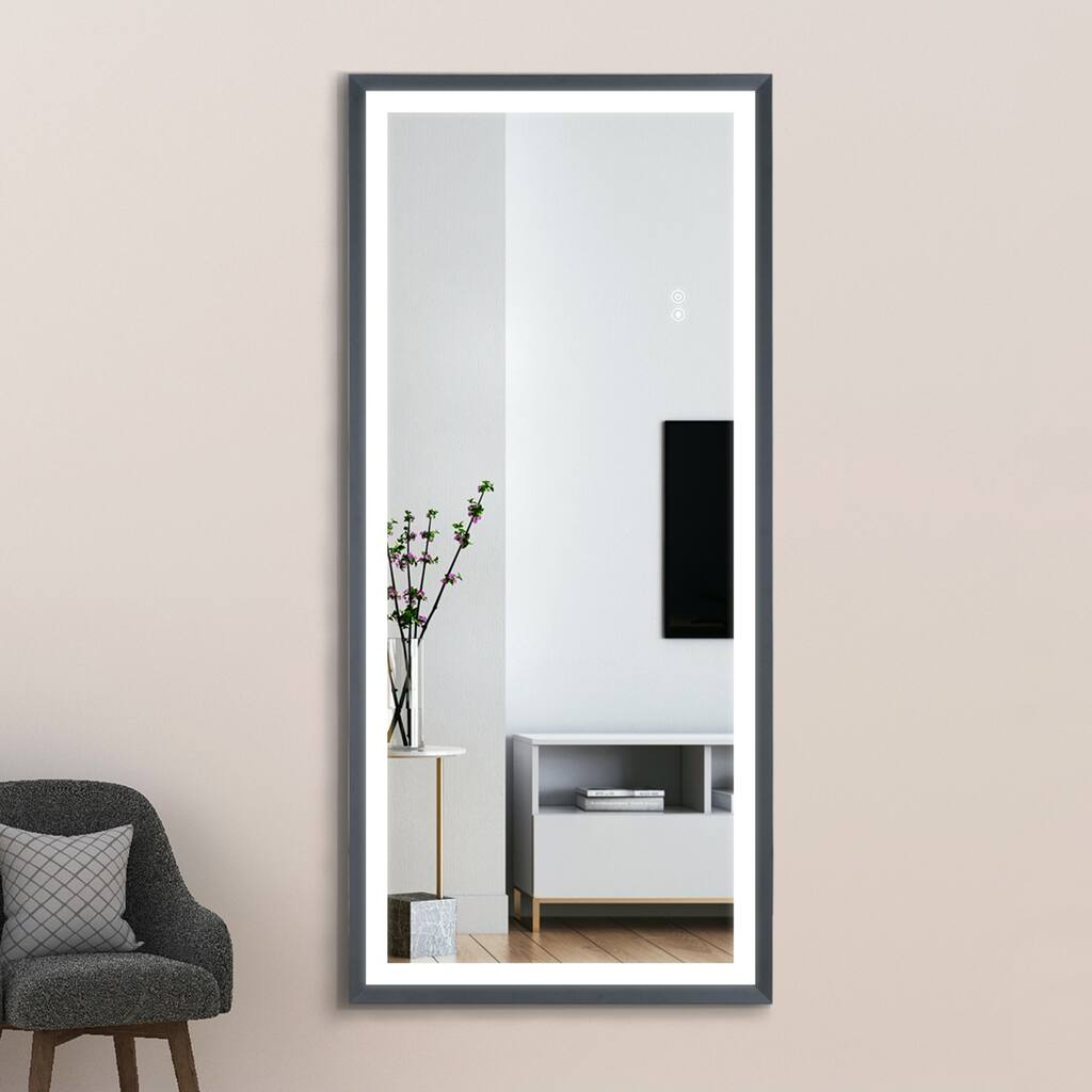 Full Length Floor Mirror with Lights Wall Mounted Dressing Mirror