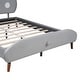 preview thumbnail 10 of 9, Full Size Toddler Bed Kids Bed Children Bed Wood Slat Support Bed Upholstered Bed with Gray Koala-shaped Headboard