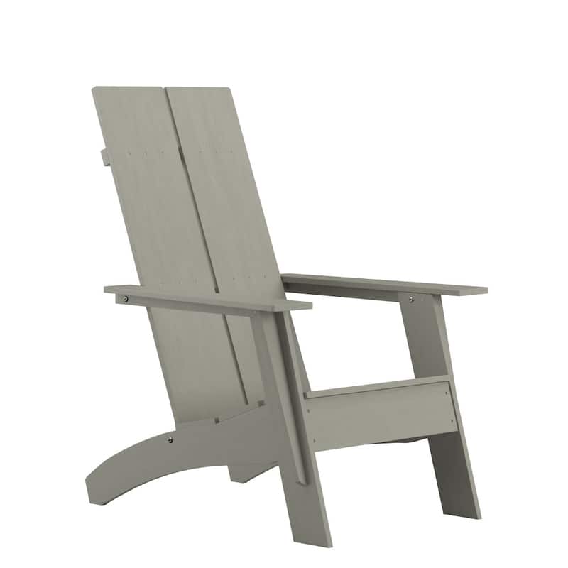 Modern Dual Slat Back Adirondack Style Patio Chair
