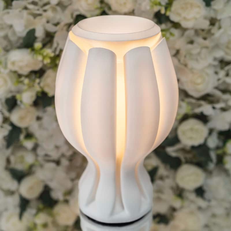 Flower 13" Tropical Coastal Plant-Based PLA 3D Printed Dimmable LED Table Lamp, by JONATHAN Y