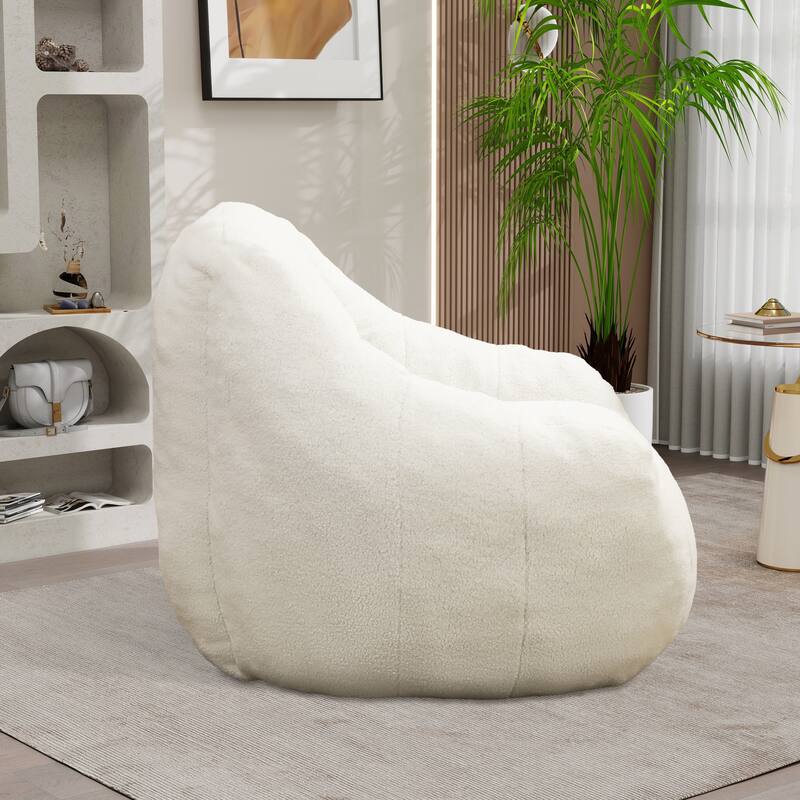 Upholstered Bean Bag Chair,Modern Lazy Floor Sofa Chair