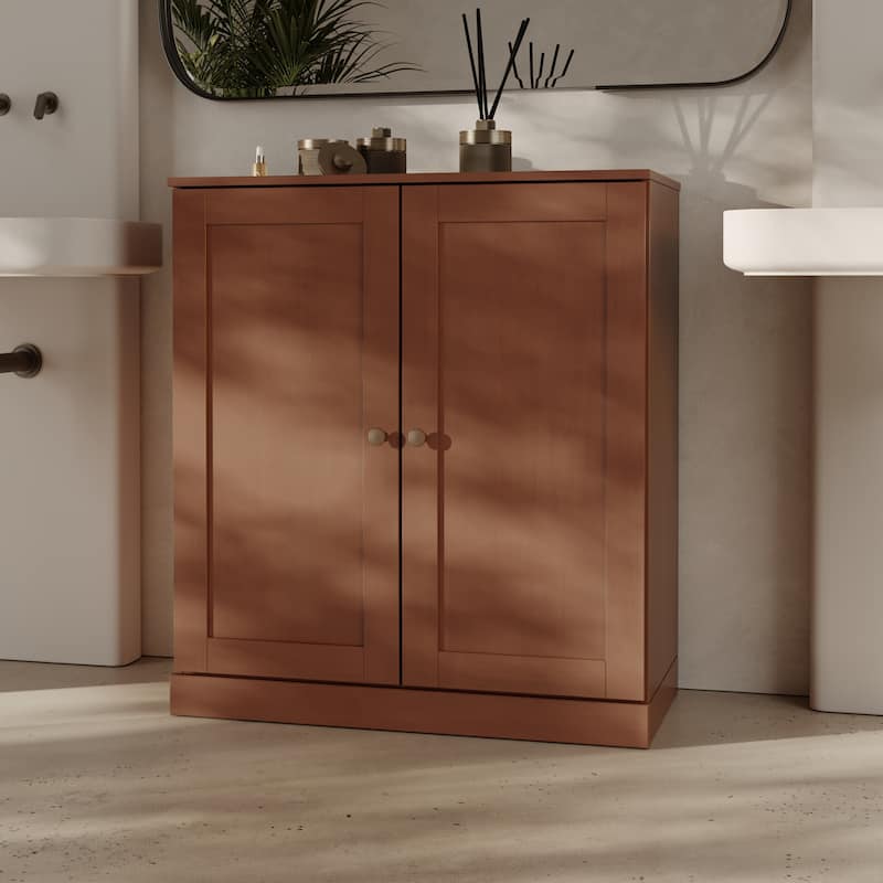 Palace Imports 100% Solid Wood 32" Bathroom Storage Cabinet with Shaker Doors, 2-Drawers and Adjustable Shelves