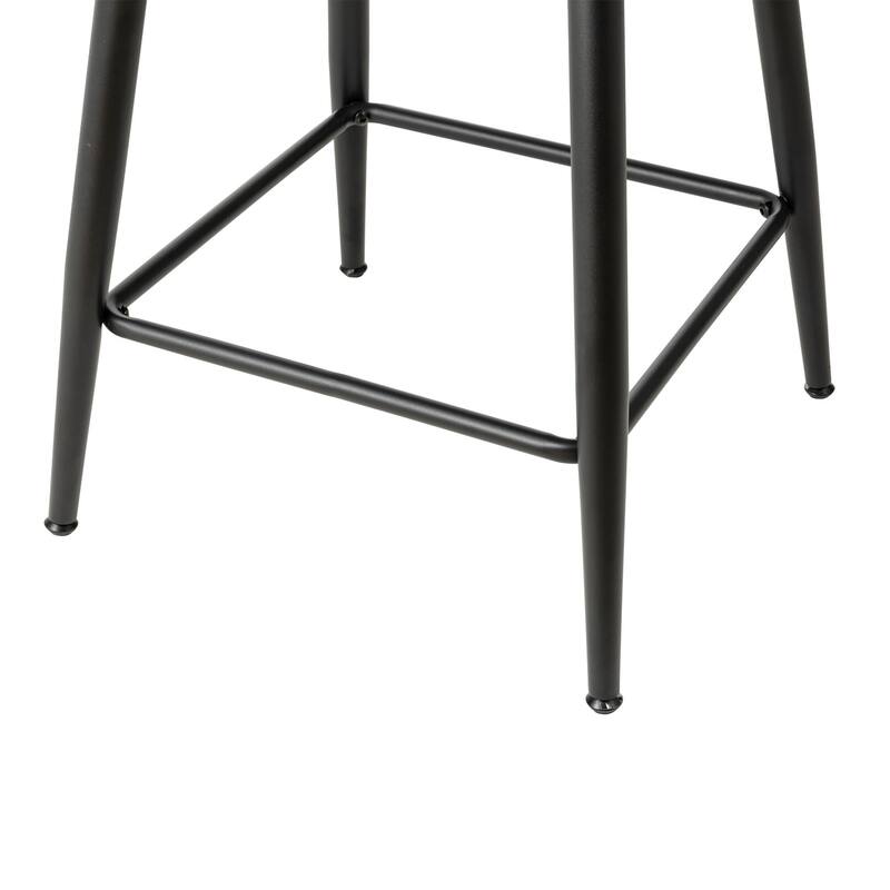 Glitzhome Set of 2 or 4 Modern Fabric/ PU Swivel Counter or Bar Stool with Metal Legs