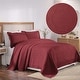 preview thumbnail 1 of 49, Superior Victory Cotton Matelasse Jacquard Medallion Scroll Bedspread Set Garnet - Full - 3 Piece