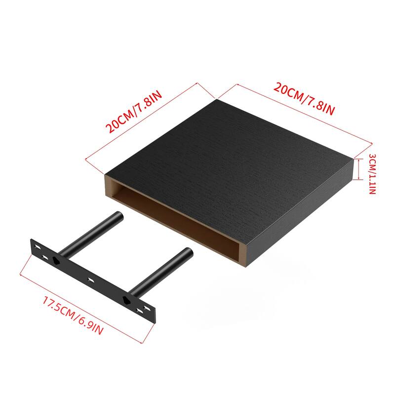 Homy Casa Wall-Mounted Floating Shelf, Compact & Lightweight, 1.2"