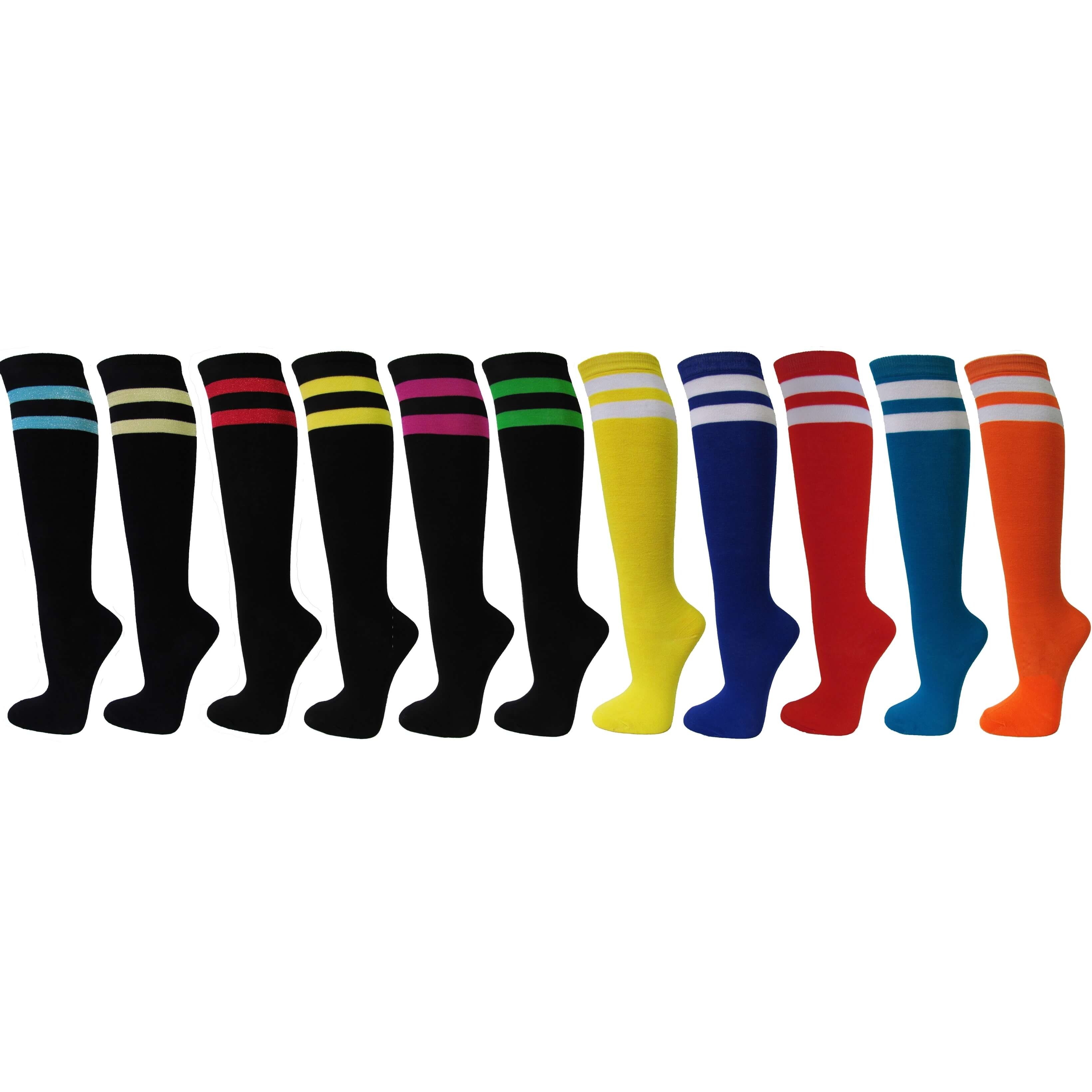 Shop Couver Ladies 2 Striped Knee High Fashion Casual Tube Cotton