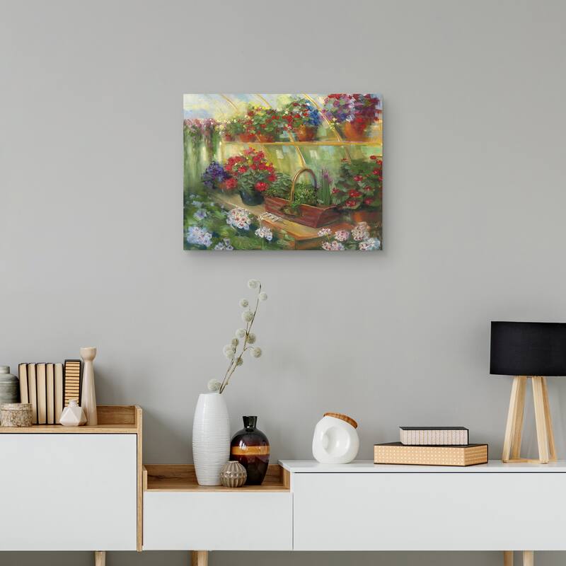 Greenhouse Herbs by Carol Rowan Canvas Art Print