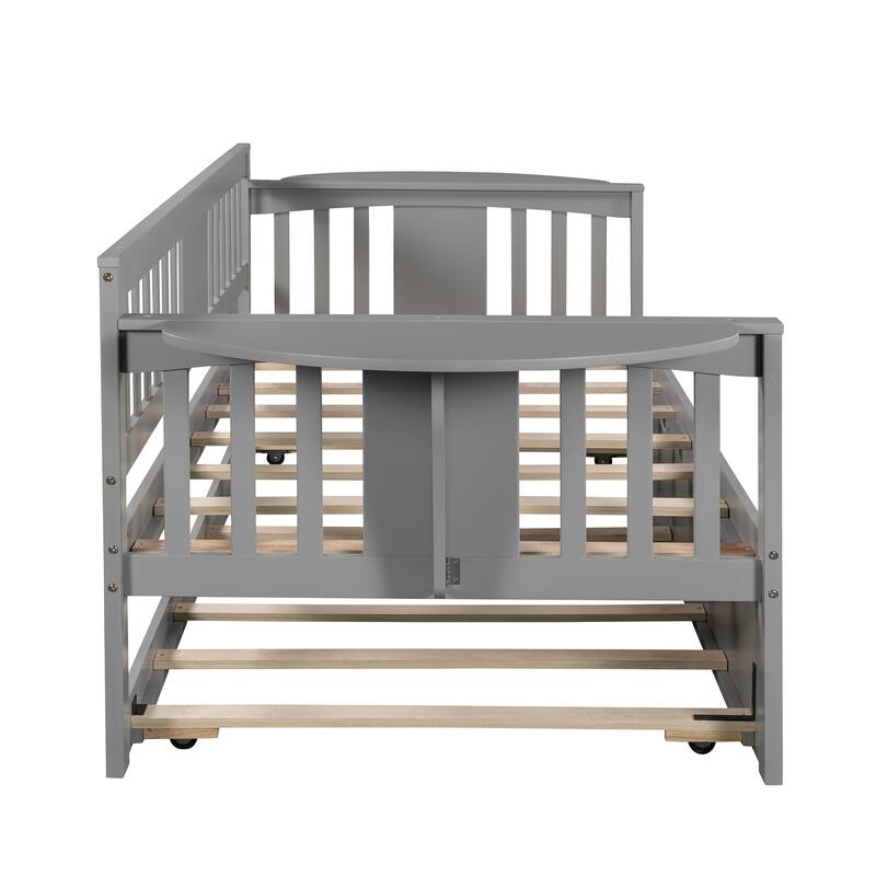 Multi-Functional Daybed with Trundle and Storage Side Tables for Bedroom or Living Room