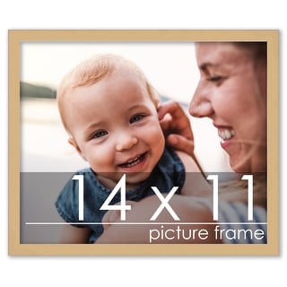 14x11 Picture Frame Example 14x11 Traditional Natural Complete Wood Picture Frame with UV Acrylic ...