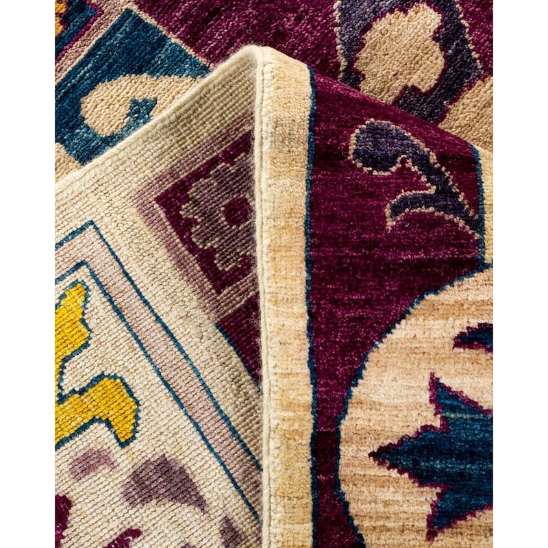 Overton Hand Knotted Wool Vintage Inspired Modern Contemporary Eclectic Multi Area Rug - 9' 0" x 11' 4"