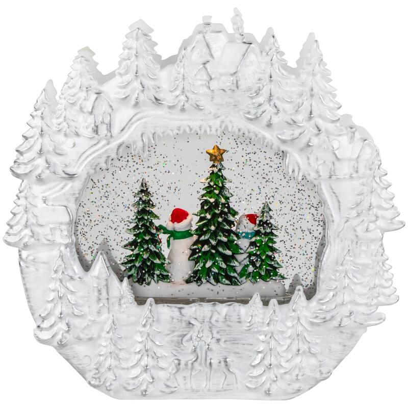 LED Lighted Caroling Snowmen Christmas Snow Globe - 9.5"
