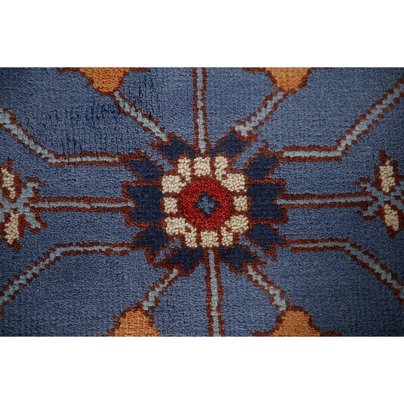 Blue Heriz Serapi Area Rug Hand-Knotted Wool Carpet - 8'9"x 11'11"