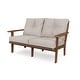 preview thumbnail 13 of 14, POLYWOOD Lakeside Deep Seating Loveseat Teak / Dune Burlap