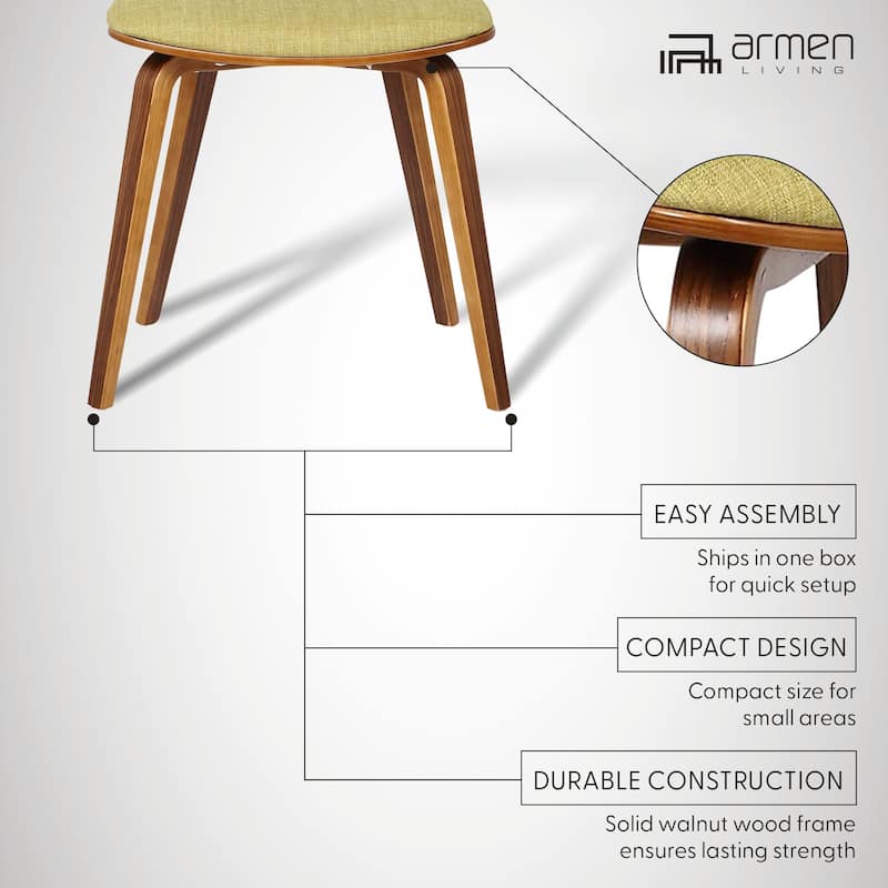 Carson Carrington Ladeplads Mid-century Modern Wood & Upholstered Dining Chair