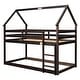 preview thumbnail 7 of 27, Modern Twin over Twin Loft Bed with Roof Design, Safety Guardrail, Ladder