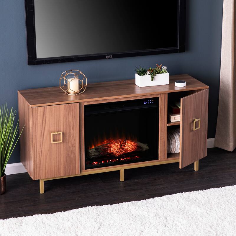 SEI Furniture Yorkville Electric Fireplace w/ Media Storage