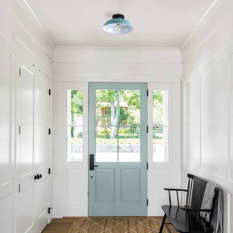 Semi Flush Mount Ceiling Light, Modern Ceiling Light Fixture for Kitchen Island Dining Room Foyer Hallway Porch Barn Loft