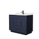 Option Dark Blue, Black Trim, White Cultured Marble Top